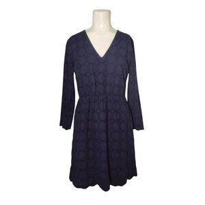 J Crew Crochet Lace Overlay Cotton Dress Size 6 Navy Career Boho READ